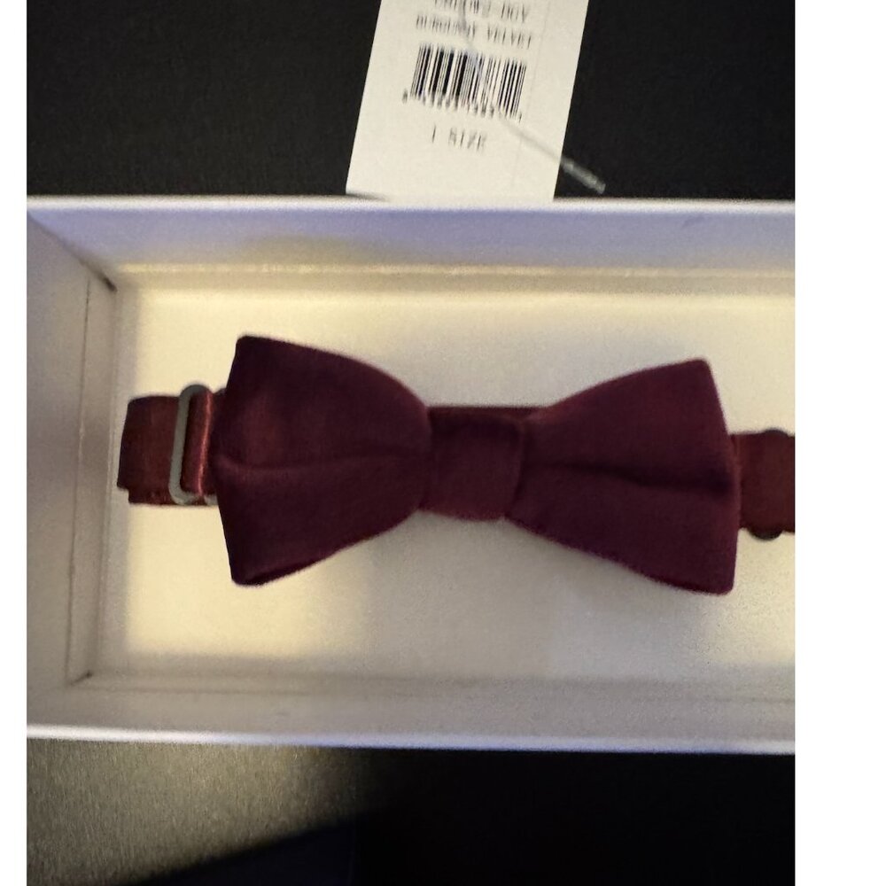 NWT- Appaman Kids Velvet Bow Tie – Burgundy